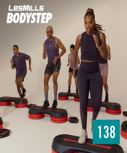 Hot Sale 2025 Q1 LesMills BODY STEP 138 New Release DVD,CD&Notes